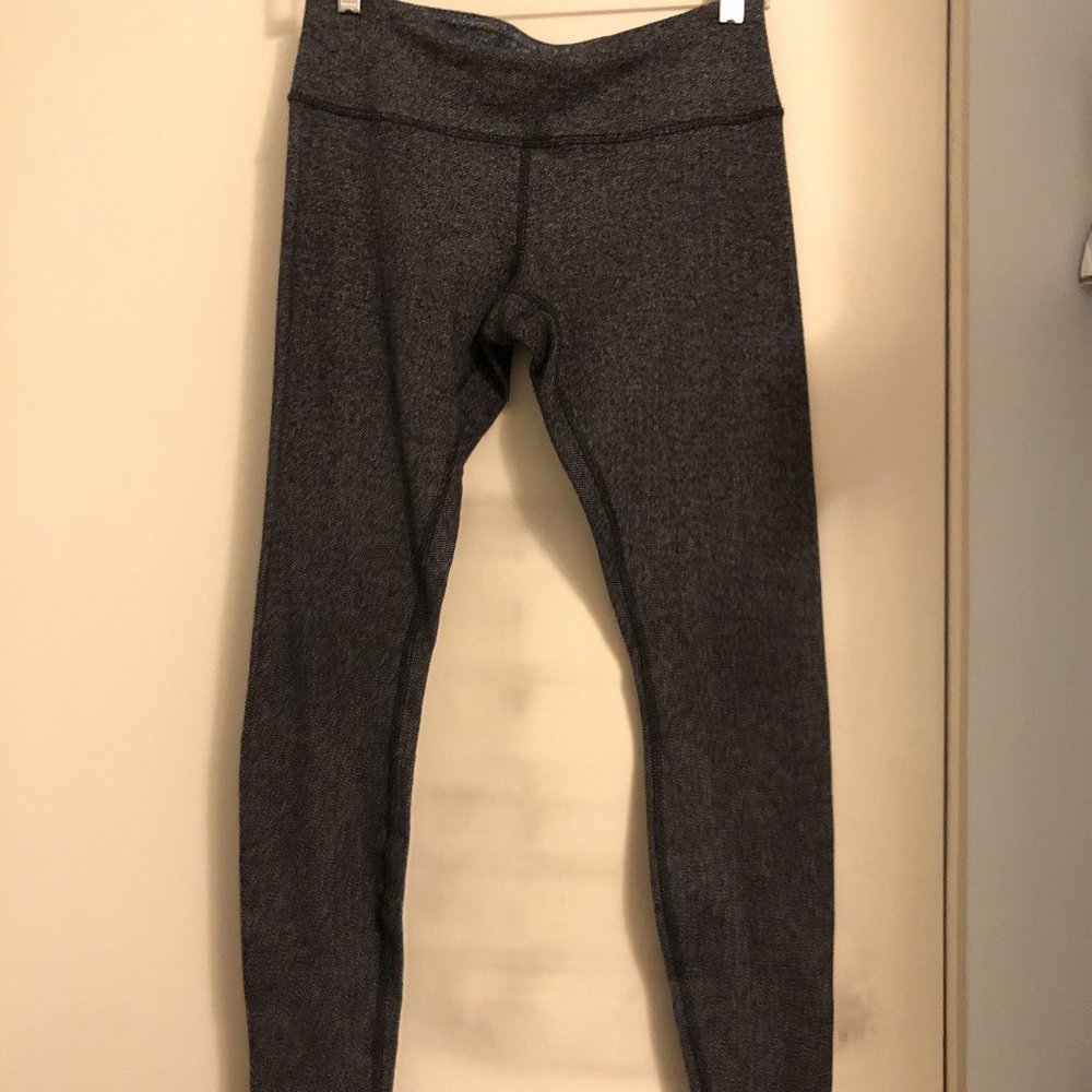 VGUC Lululemon Wunder Under Pant Sz 8 HERRINGBONE